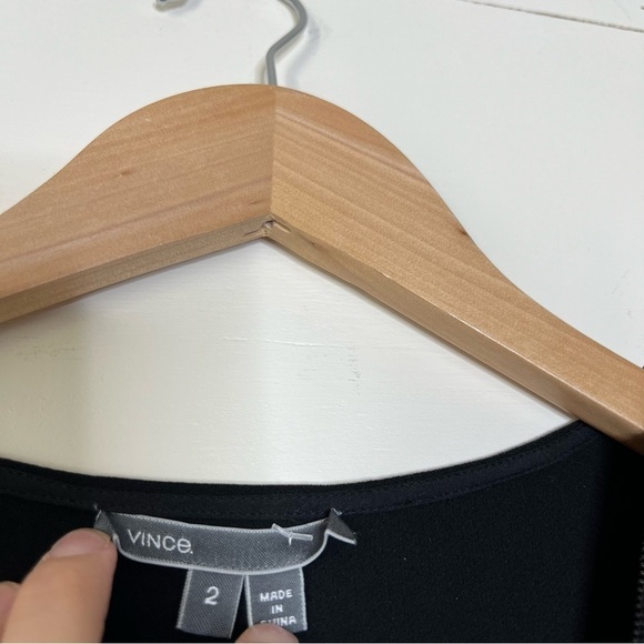 Vince Zip Front Jumpsuit in Black, Drawstring Waist - Picture 6 of 8